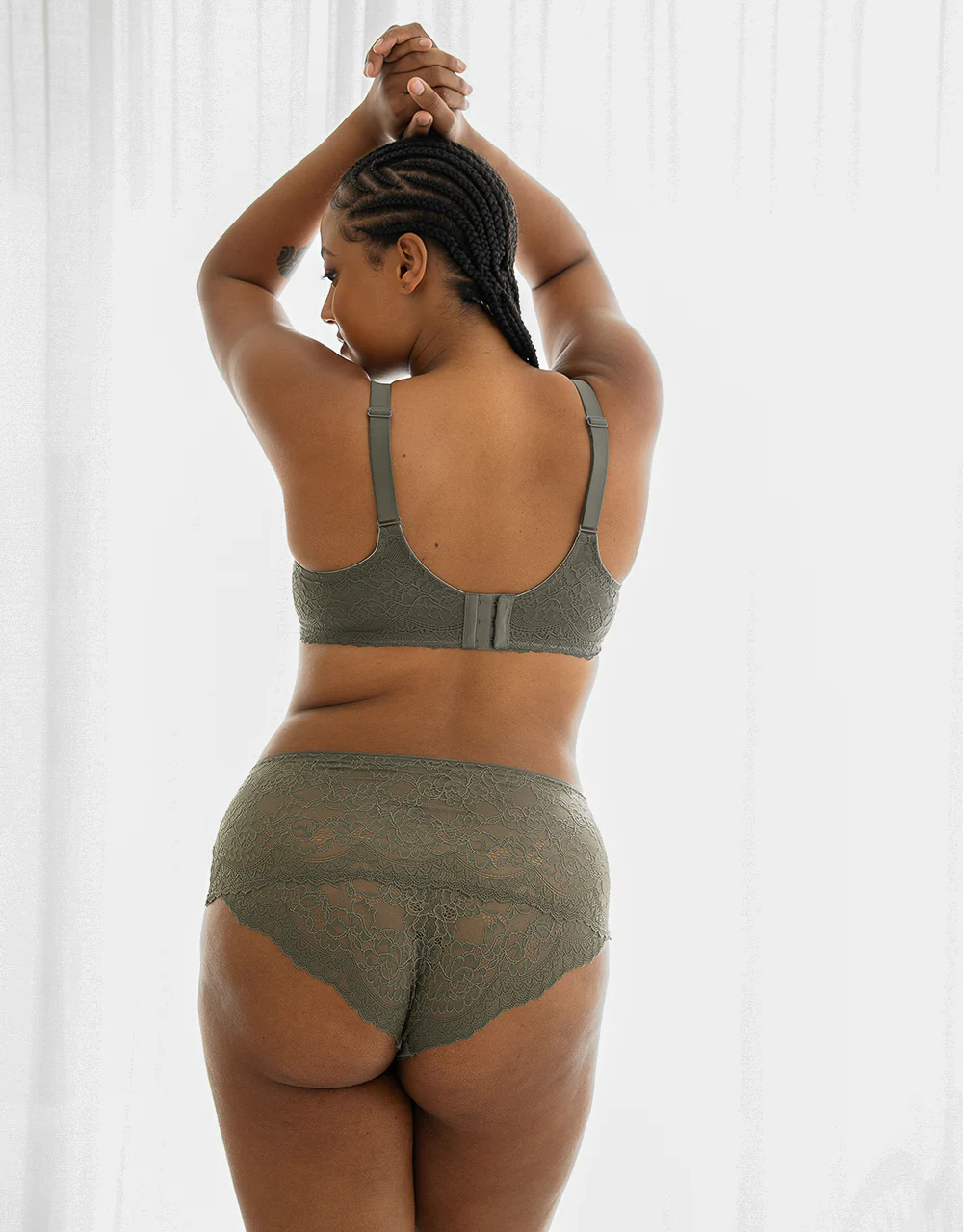 High-Panty Lace Basic Classic Olive - Image 5
